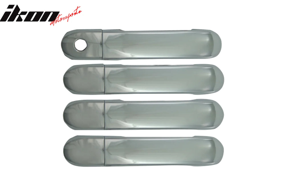 Chrome 1-Keyhole 4-Piece Door Handle Cover