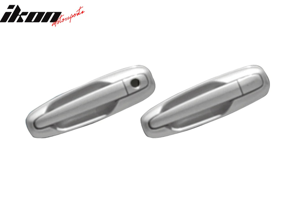 Chrome 1-Keyhole Door Handle Cover Set