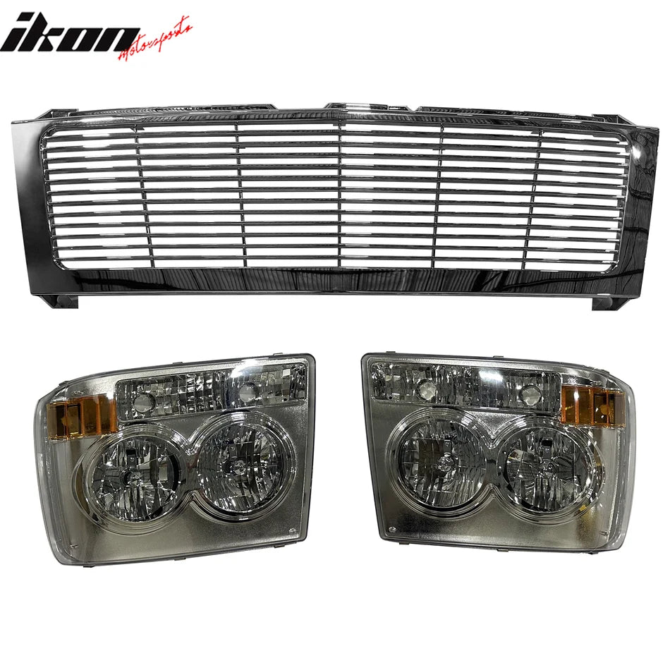 Range Rover-Style Upper Grille with Integrated Headlights