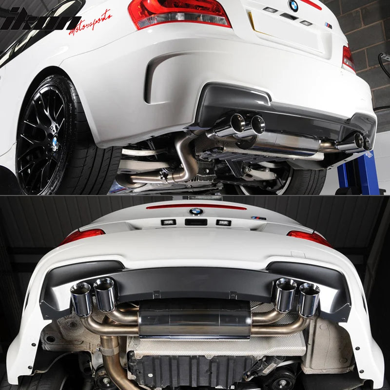 1M Style Rear Bumper Cover with Quad Tips and Diffuser