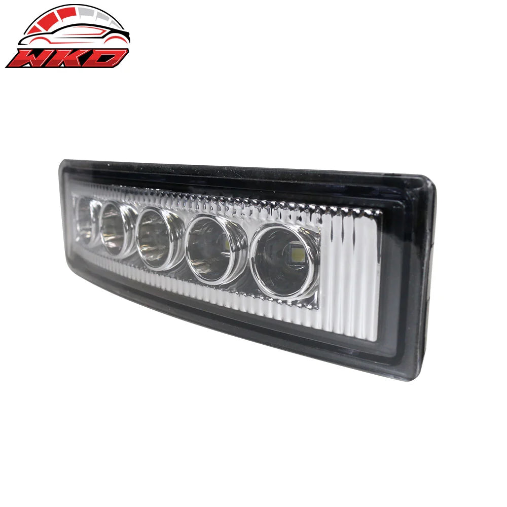 Blackout Smoked Fog Lights w/ White LED DRL