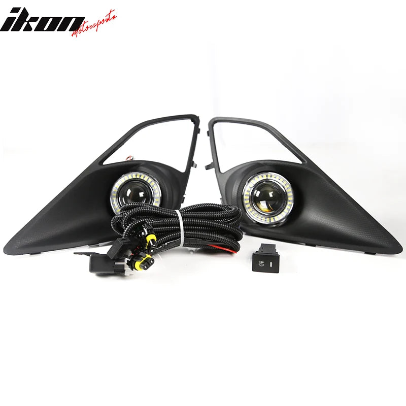 H11 Fog Lights with Angel Eyes and Bezels
