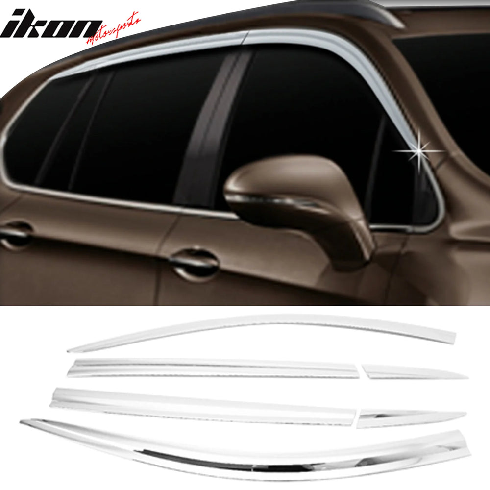 Chrome Window Visors (6 Piece)