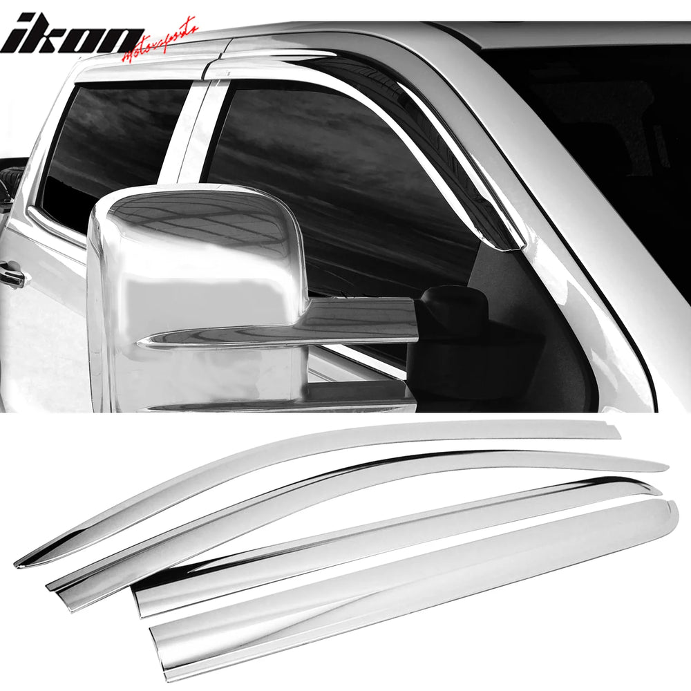 Chrome ABS Window Visors Set