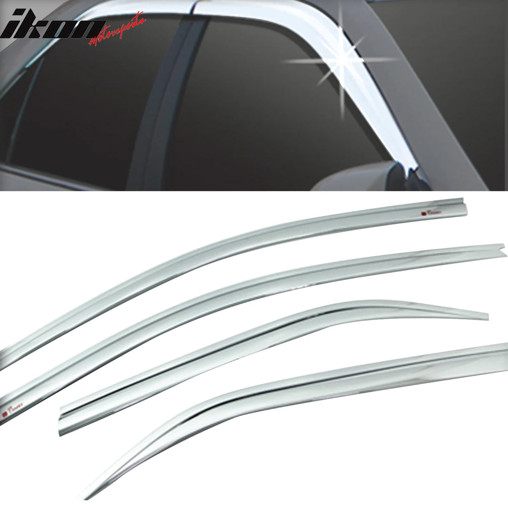 4-Piece Chrome Window Visor Set
