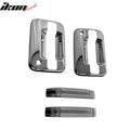 Chrome ABS Door Handle Covers (2 Keyholes, No Keypad)