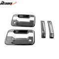 Chrome ABS Door Handle Covers (2 Keyholes, No Keypad)