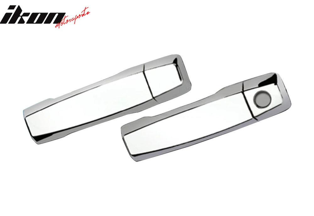 Chrome 1-Keyhole Door Handle Cover Set