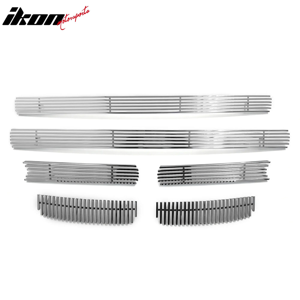 Billet Grille Insert, 6-Piece Chrome Stainless Steel