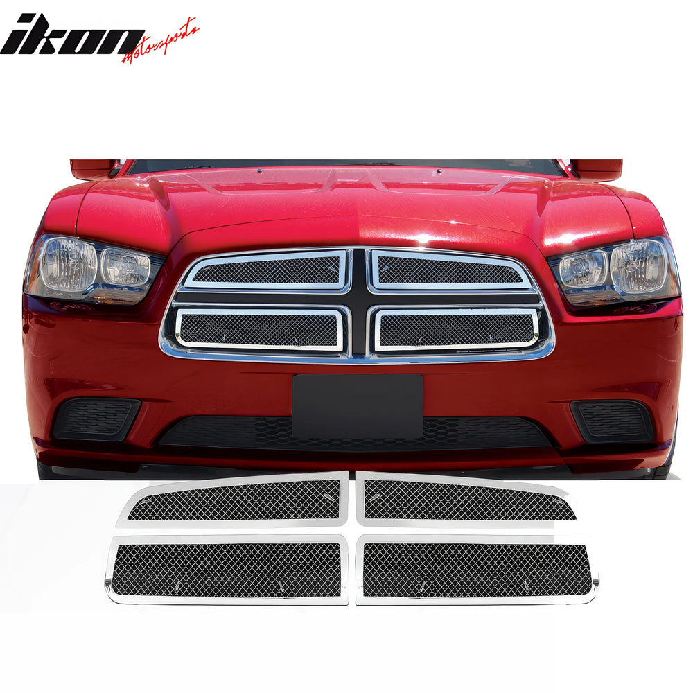 Mesh Front Grille with Chrome Finish