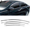 Chrome Window Top Molding 4-Piece Set