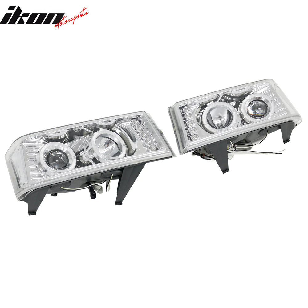 Chrome Front Bumper Headlights Pair