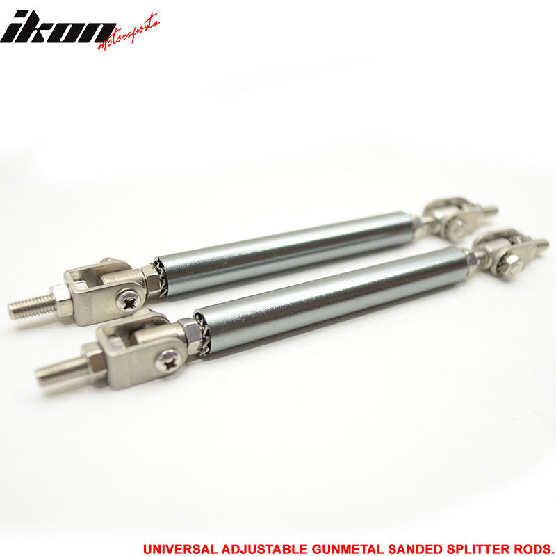 Adjustable Front Bumper Lip Splitter Strut Rod Pair