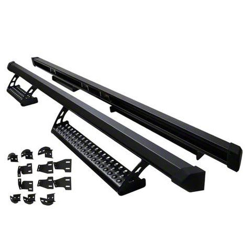 Cab-Length Step Bars with Drop Steps