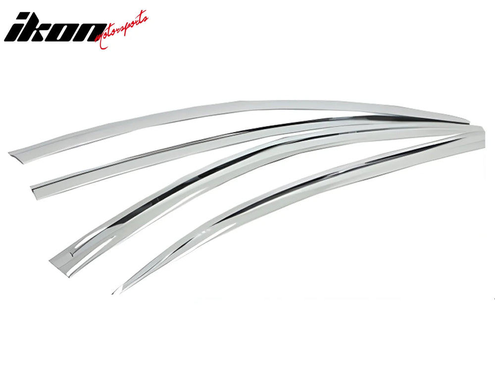 Chrome Window Visors 4 Piece Set