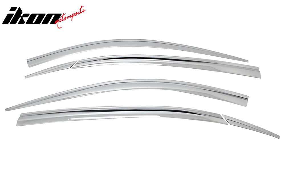 Chrome ABS Window Visors 6 Piece Set