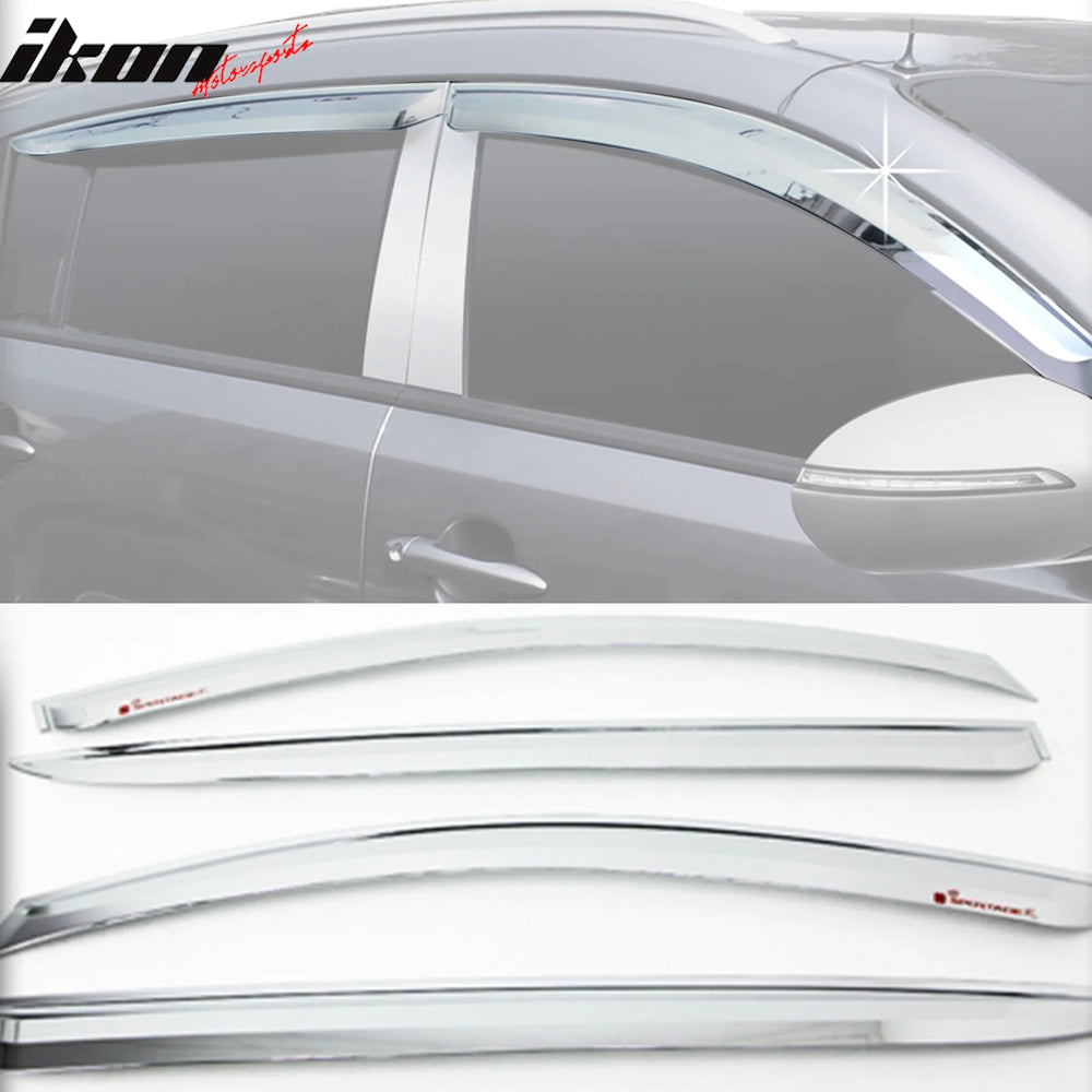 Chrome Window Visor Set