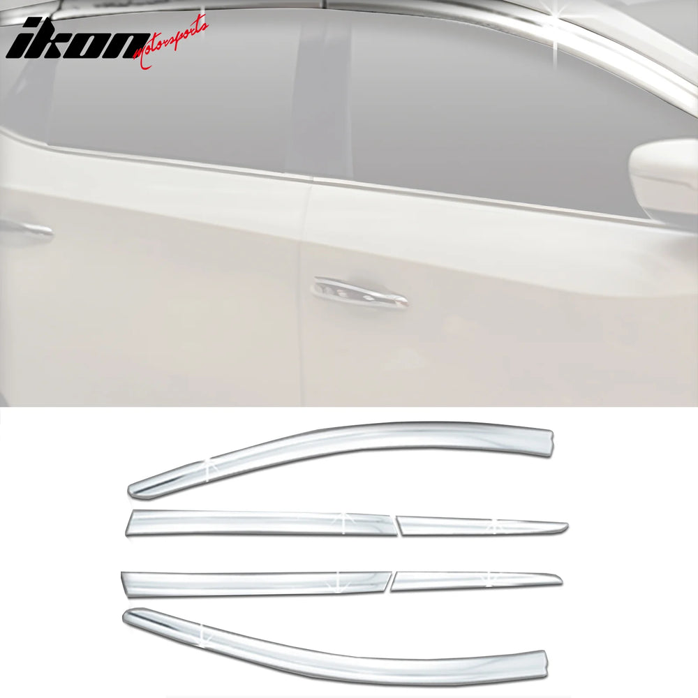 Chrome ABS Window Visors (Set of 6)