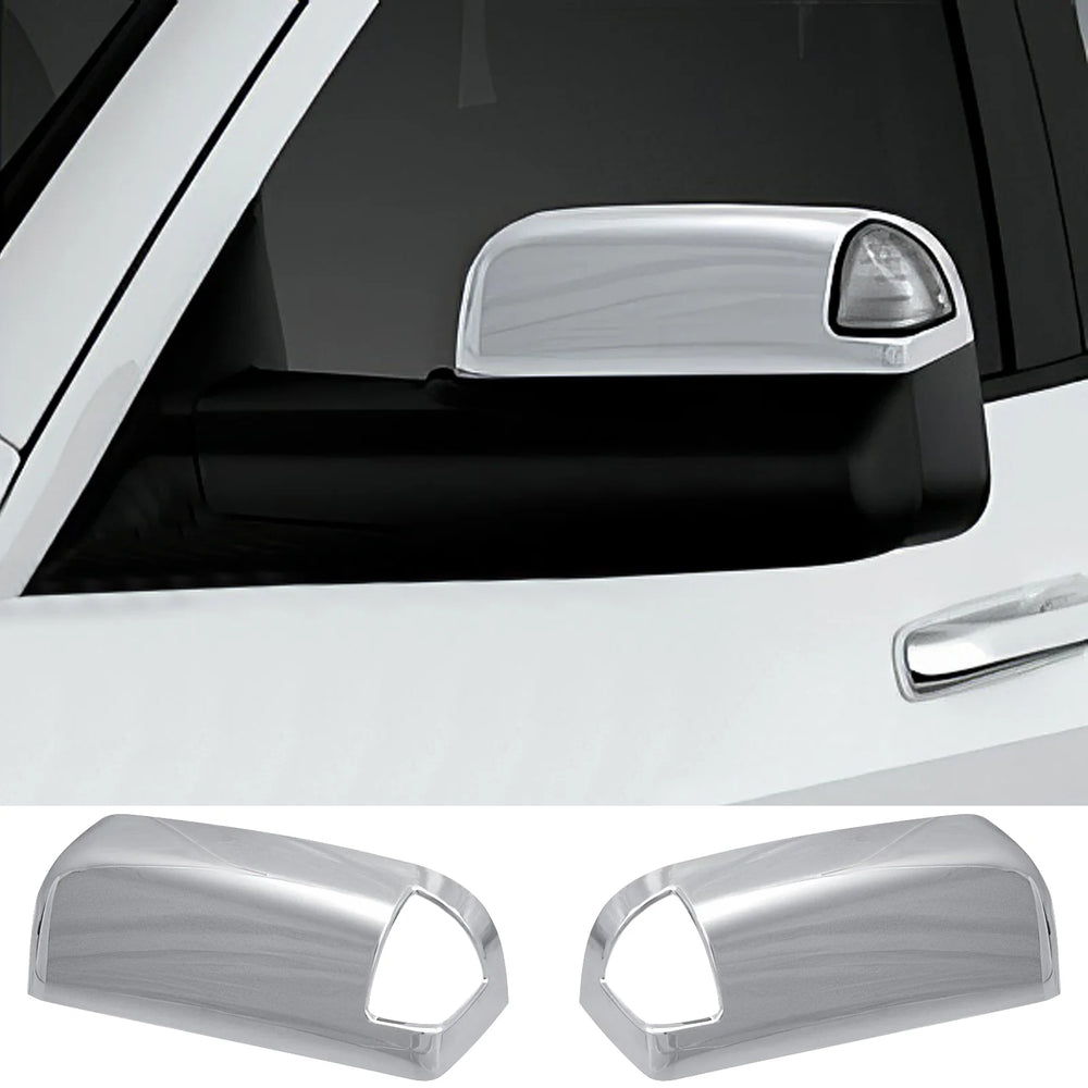 Chrome Mirror Covers with Turn Signal Cut-Out