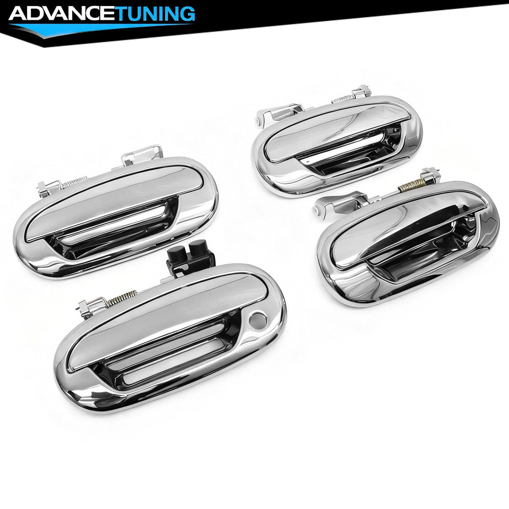 Chrome ABS Door Handle Covers with Keyhole