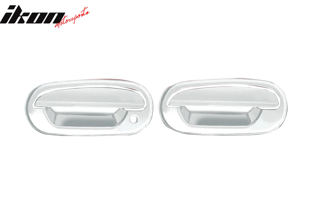 Chrome 1-Keyhole Door Handle Cover Set