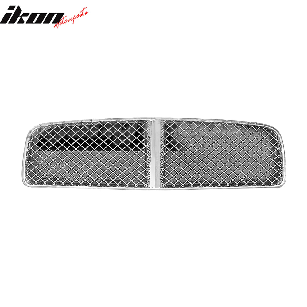 Mesh Front Bumper Hood Grille, Chrome