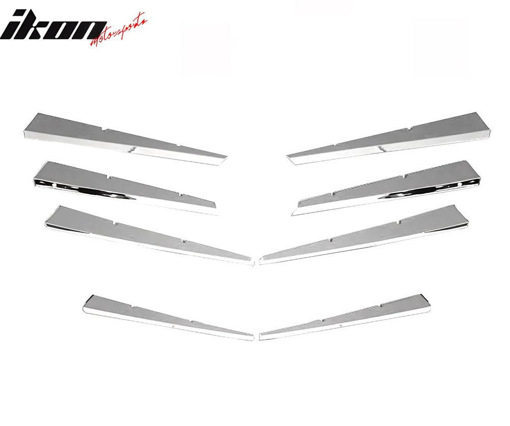 Chrome Front Bumper Upper Insert Grille Set