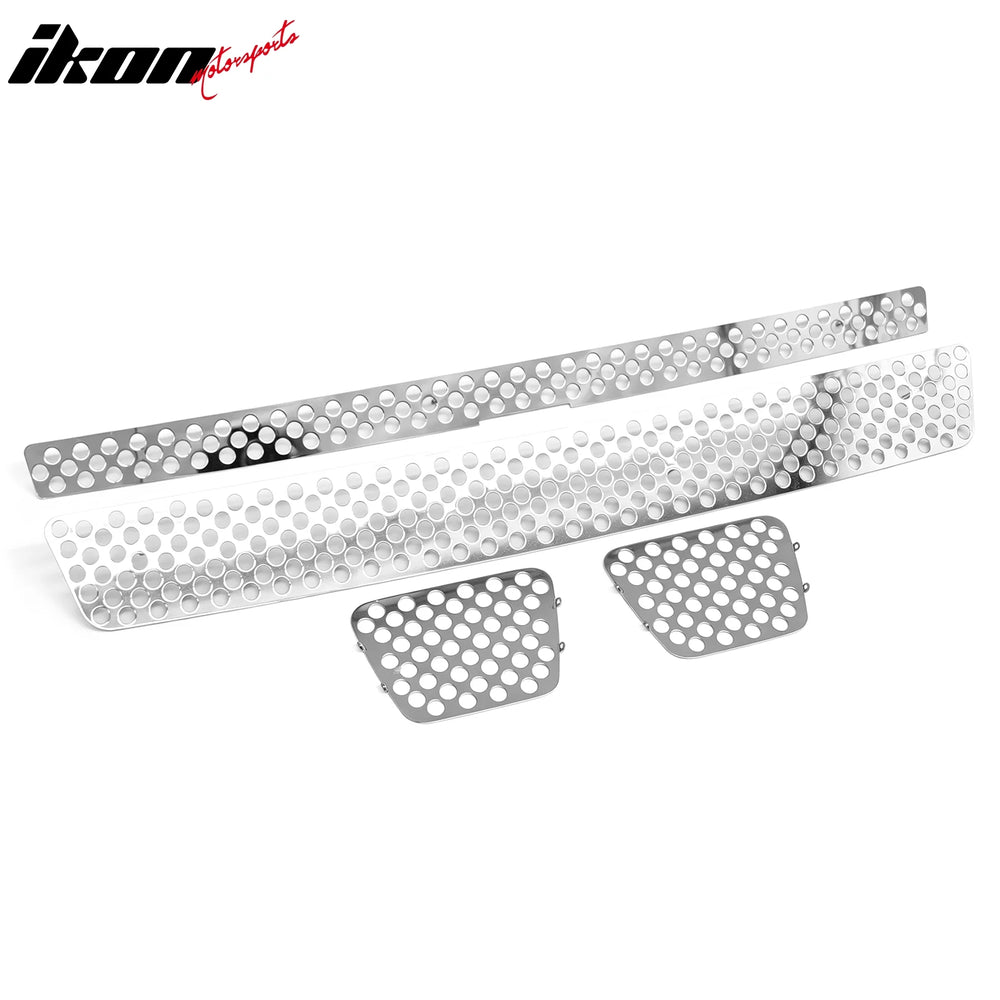 Chrome Round Mesh Front Grille Set