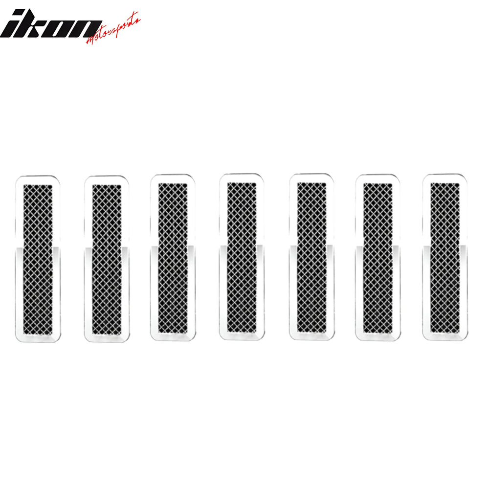 Mesh Grille Insert Kit, Chrome Stainless Steel, 7 Piece