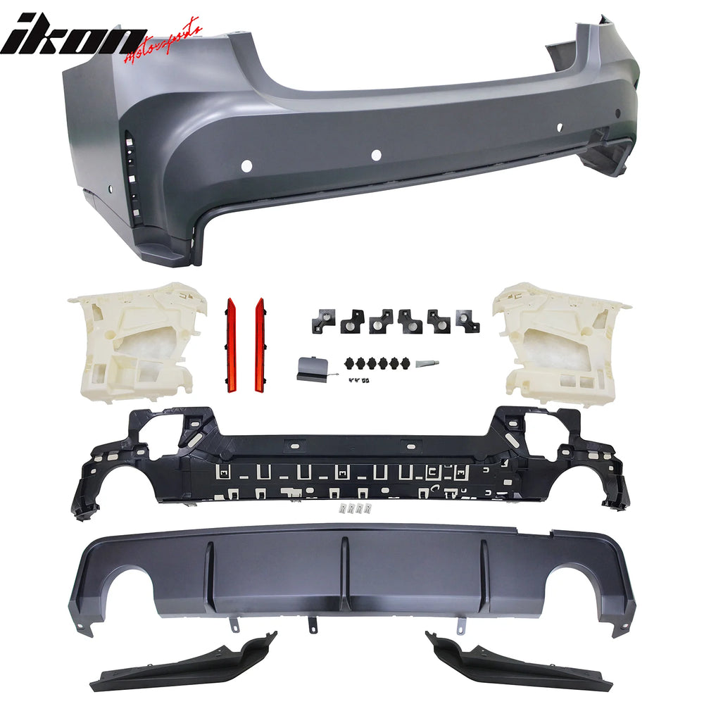 M3 Style Rear Bumper Cover with Diffuser Lip