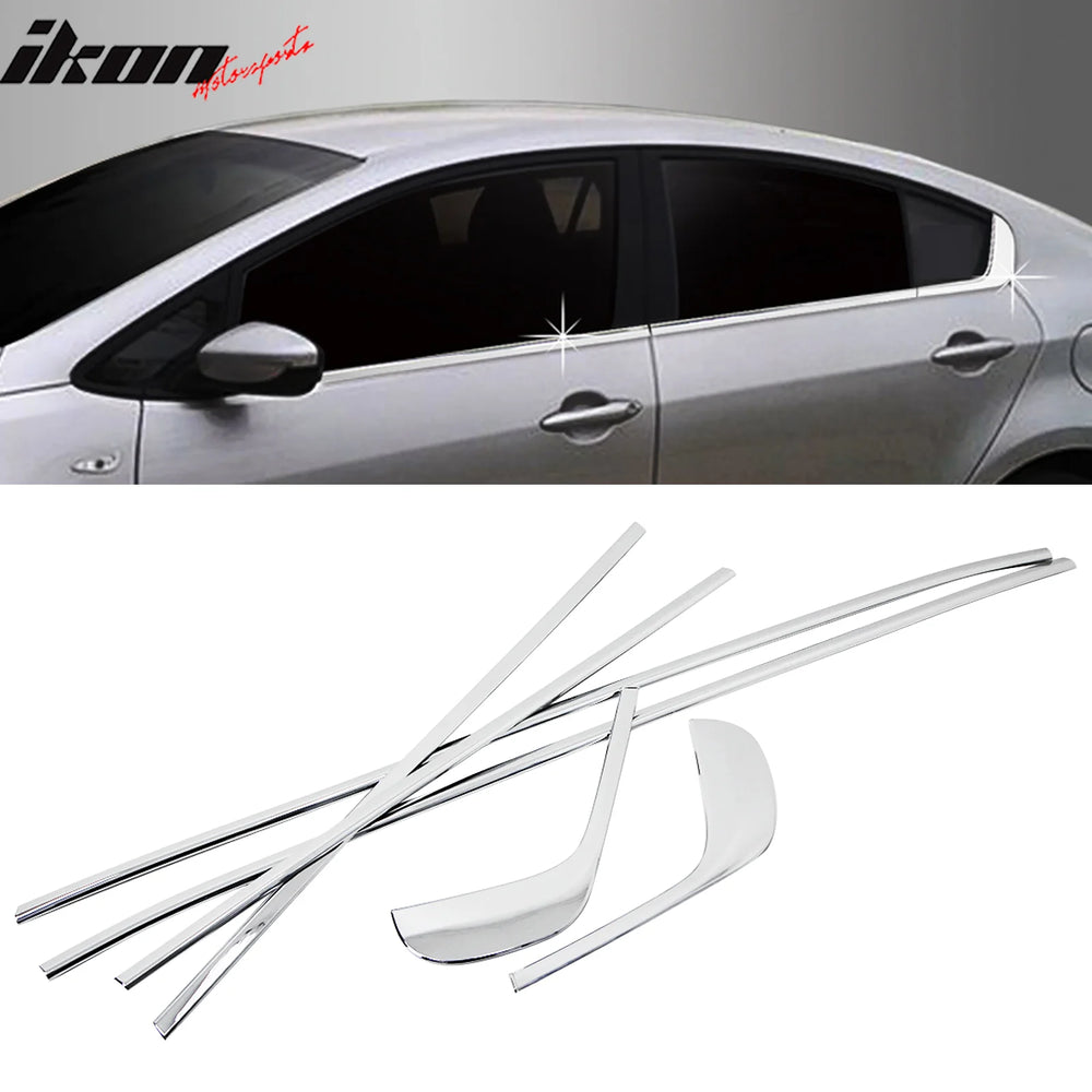 Chrome ABS Window Belt Molding Trim Set