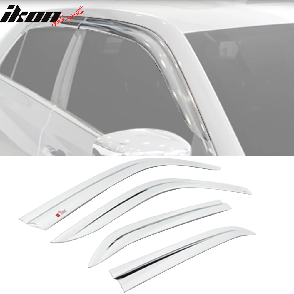 Chrome Window Visors (4 Piece Set)