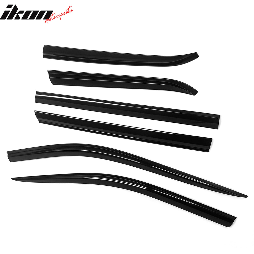 6 Piece Dark Smoke Window Visor Set