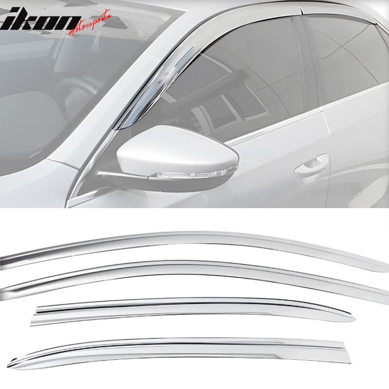 ABS Window Visors with Chrome Finish