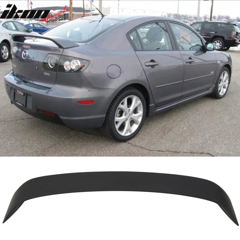 OE Style ABS Trunk Spoiler, Primer Matte Black