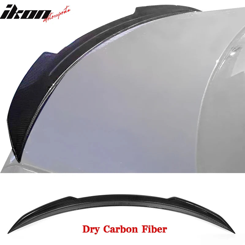 X Style Dry Carbon Fiber Rear Trunk Spoiler