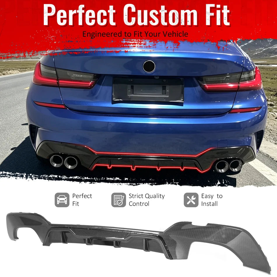 M340 Style Rear Bumper Diffuser