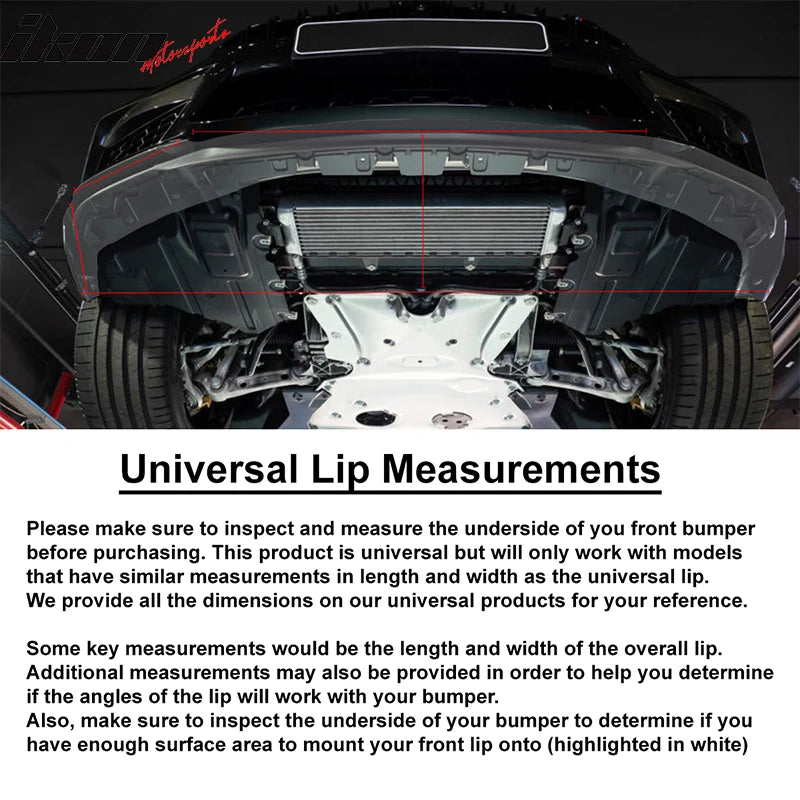 Type 1 100-Inch Universal Front Bumper Lip Splitter