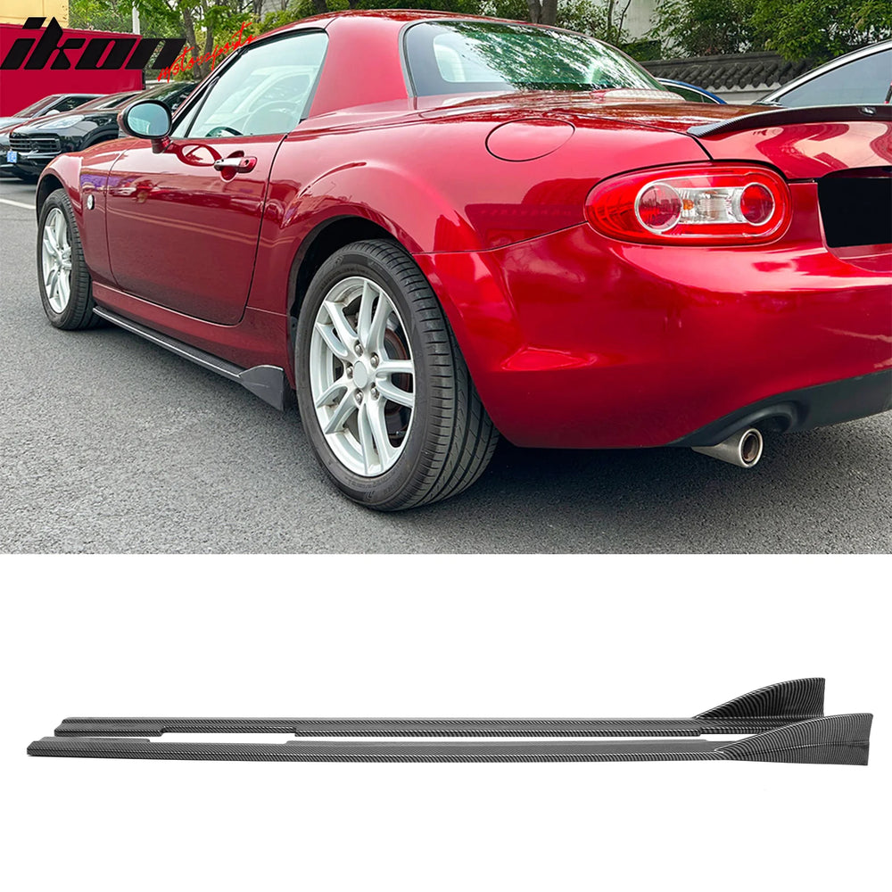 IKON Style Side Skirts, Carbon Fiber Print