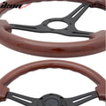350mm 6-Hole Wood Grain Steering Wheel