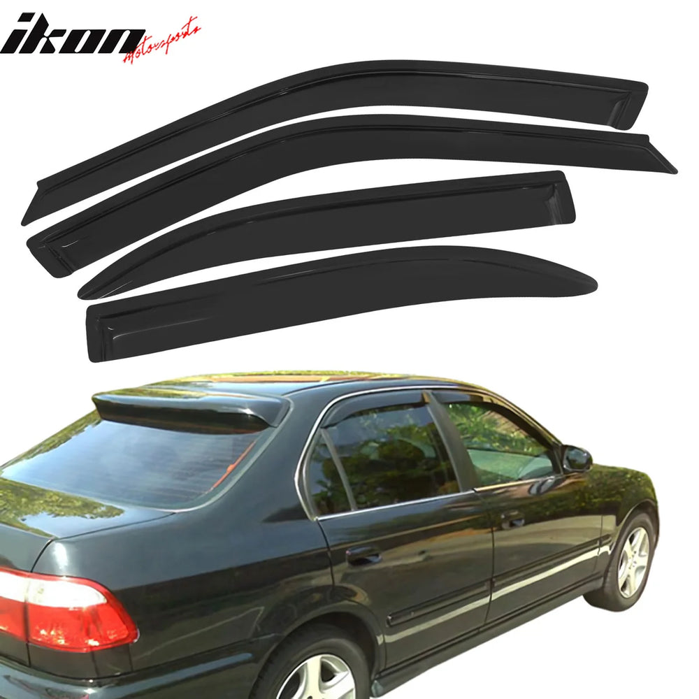 Mugen Style Front Bumper Lip and Slim Window Visor Kit