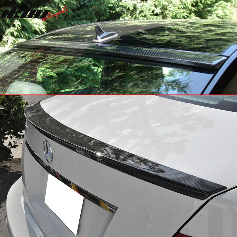 Carbon Fiber D-Style Trunk & Roof Spoiler Set