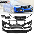Type R Style Front Bumper Grille Fog Light Cover