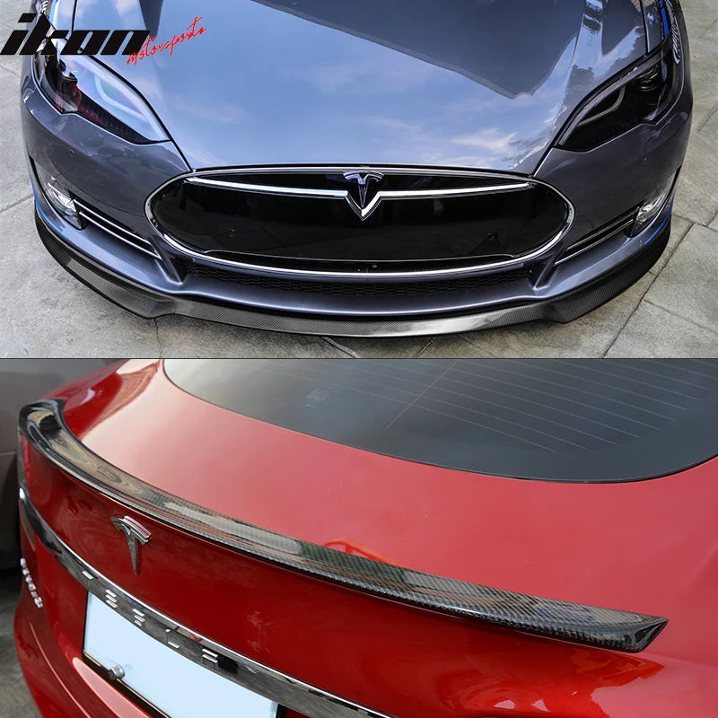 IKON Style Front Bumper Lip and OE Trunk Spoiler