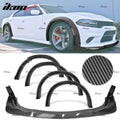 Carbon Fiber Print Front Bumper Lip and Fender Flare Kit