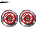 17x10 Deep Dish Mesh Wheel Set, Red Face/Red Machine Lip, +30 Offset