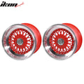 17x10 Deep Dish Mesh Wheel Set, Red Face/Red Machine Lip, +30 Offset