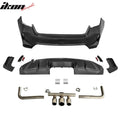 Type R Style Rear Bumper Cover with Diffuser