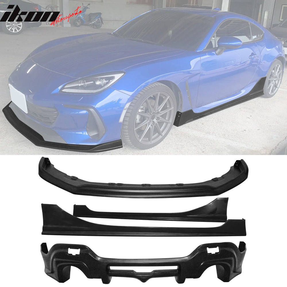PU Front Lip, Rear Diffuser, and Side Skirt Kit
