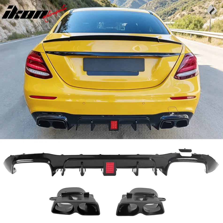 Brabus BS Style Rear Diffuser with Quad Tips and LED Light